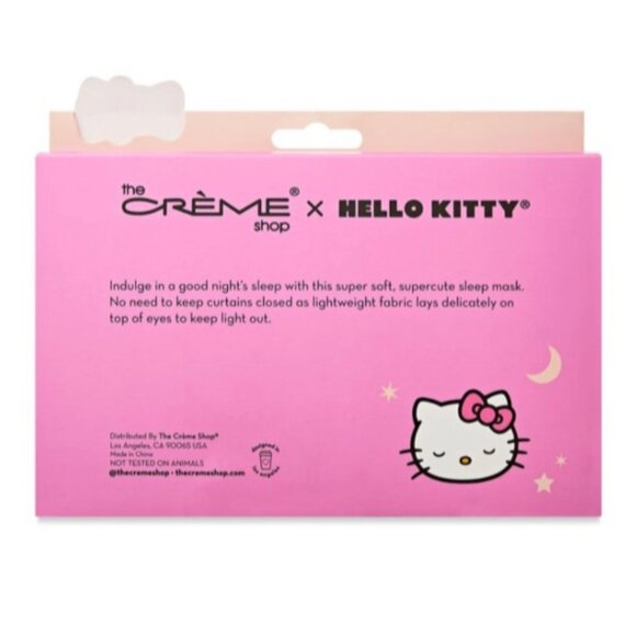 Hello Kitty x The Crème Shop Silky Sleep Mask Satin Beautyrest Travel Eye Cover - Picture 2 of 6